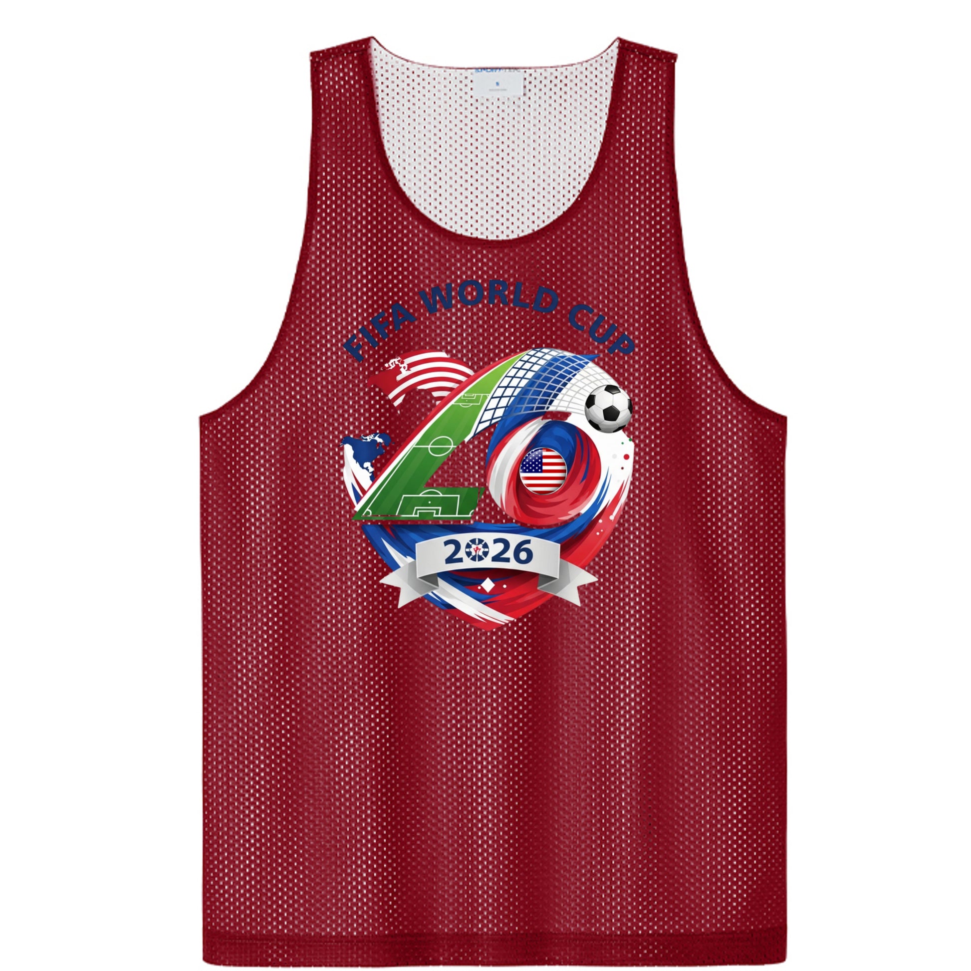 Deep Red/ White - ST5000 - FRONT